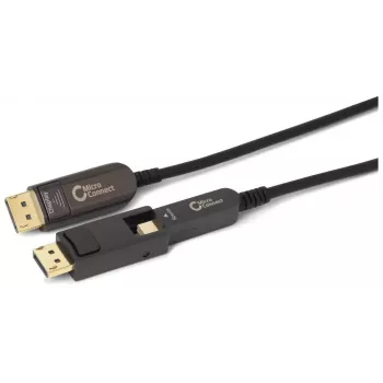 Microconnect DP-MMG-5000MBV1.4OP aktīvais hibrīda Mini DisplayPort–DisplayPort 1.4 kabelis 50 m Melns