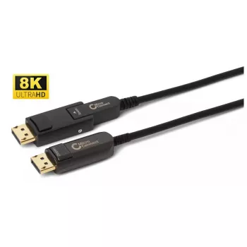 Microconnect DP-MMG-5000MBV1.4OP aktīvais hibrīda Mini DisplayPort–DisplayPort 1.4 kabelis 50 m Melns