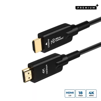 Microconnect HDM191950V2.0AOP HDMI kabelis 50 m HDMI Type A (Standarta) Melns