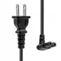 ProXtend Type A uz leņķa C7 strāvas vads melns 2m 125V 15A