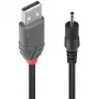 Lindy 1.5m USB uz 0.7mm iekšējais / 2.5mm ārējais līdzstrāvas kabelis
