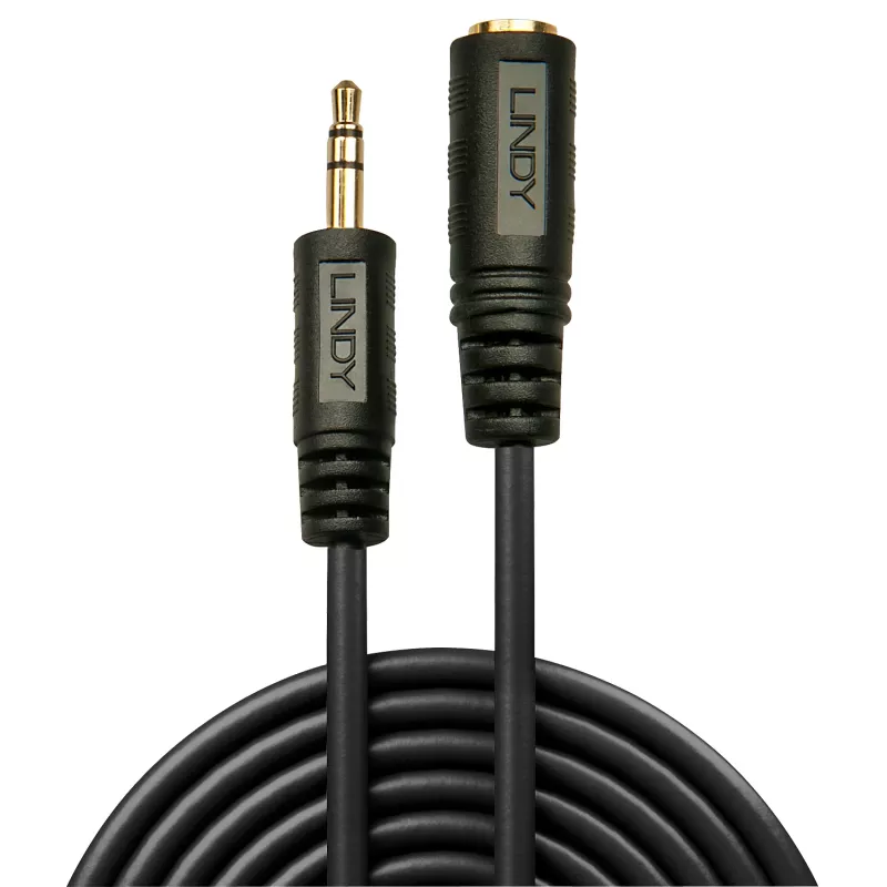 Lindy 5m Premium Audio 3.5mm vīriņš-sieviete pagarinātājs