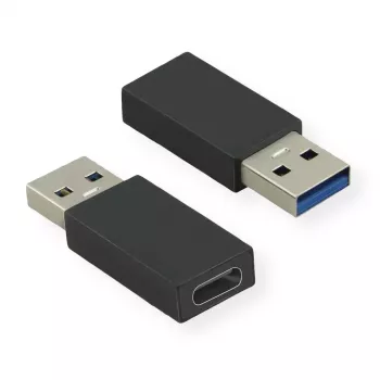 Adapter USB 3.2 Gen 1 VALUE Type A – C M/F Melns