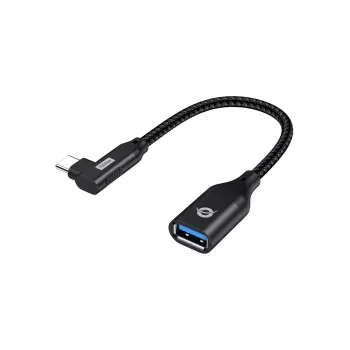 Conceptronic ABBY19B USB 3.2 Gen 2 90° leņķa USB-C uz USB-A OTG adapteris