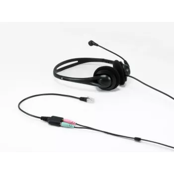 Equip RJ9 uz 3.5mm austiņu audio adapteris melns 0.25m
