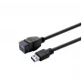 USB 3.0 pagarinājuma kabelis VivoLink PROKEYUSB3AFM5B — A tipa sievišķais uz A tipa vīrišķo, 5 m, Melns