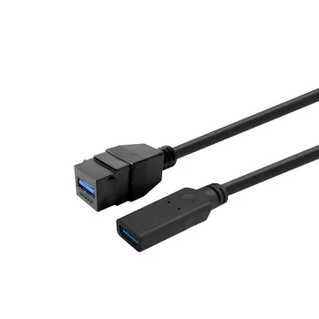 VivoLink USB 3.0 Type A līdz Type A kabelis 0.2 m — Melns