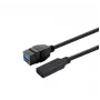 VivoLink USB 3.0 Type A līdz Type A kabelis 0.2 m — Melns