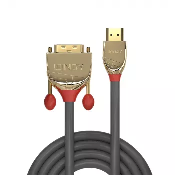 Lindy 0.5m HDMI uz DVI-D kabelis, Gold Line