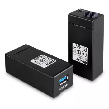 AV raidītājs un uztvērējs Lindy 200m šķiedras optikas USB 3.0 pagarinātājs