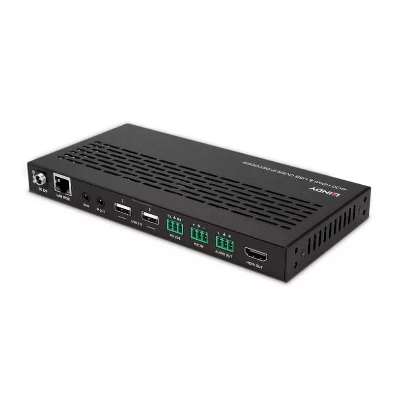 Lindy 4K30 HDMI un USB over IP sistēmas dekoders
