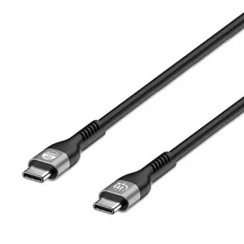 Manhattan USB-C uz USB-C kabelis 240W 2m Melns 480 Mbps