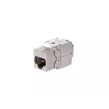 Equip Cat 8.1 Ekranēts Keystone Jack Bez Instrumentiem 8gab Nerūsējošais Tērauds RJ-45