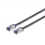 Lanview LVN-CAT6A-FLEX-25CM tīkla kabelis, melns, 0,25 m, S/FTP (S-STP)