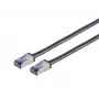 Lanview LVN-CAT6A-FLEX-50CM tīkla kabelis, melns, 0,5 m, S/FTP (S-STP)