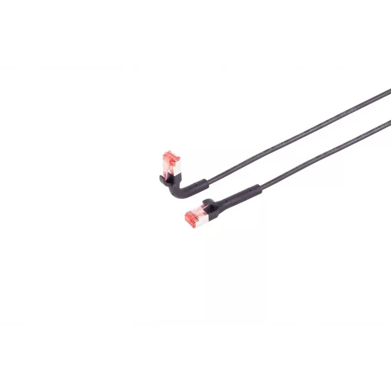 Tīkla kabelis Lanview LV-6AFTP-FLEX-ANG-0025B RJ45 Cat6A 25m Melns