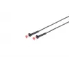 Lanview LV-6AFTP-FLEX-ANG-075B Cat6A FTP lokans tīkla vads ar leņķa RJ45 spraudņiem, ar aizsargiem, bez halogēniem, 0,75 m, melnā krāsā