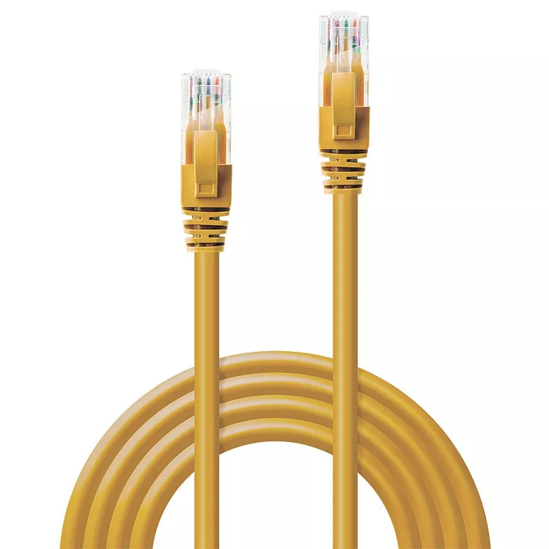 Tīkla kabelis Lindy 0,3m RJ-45 Cat6 U/UTP Dzeltens