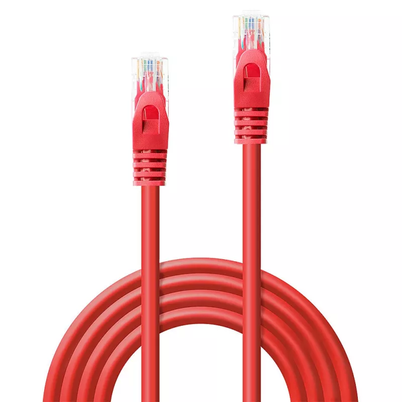 Lindy 48186 tīkla kabelis sarkans 7,5 m Cat6 U/UTP