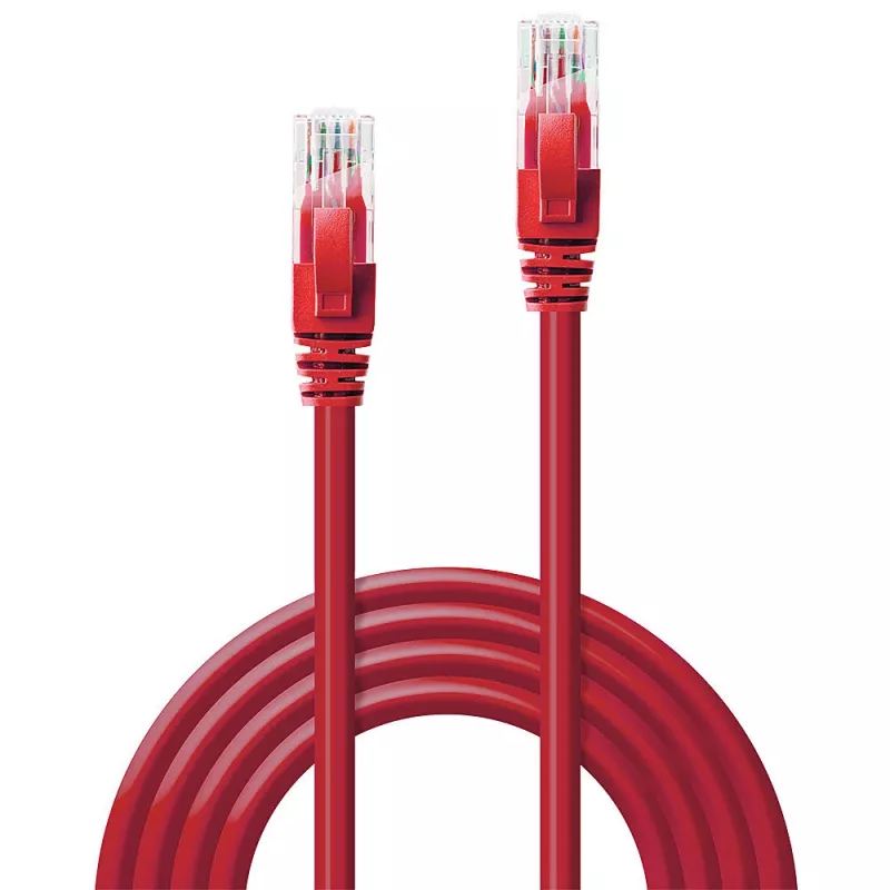 Tīkla kabelis Lindy 1m Cat.6 RJ-45 U/UTP Sarkans