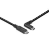 Lindy 0.5m USB 3.2 taisns USB-C uz taisnleņķa USB-C kabelis, 10Gbps