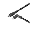 Lindy 0.5m USB 3.2 taisns USB-C uz taisnleņķa USB-C kabelis, 10Gbps