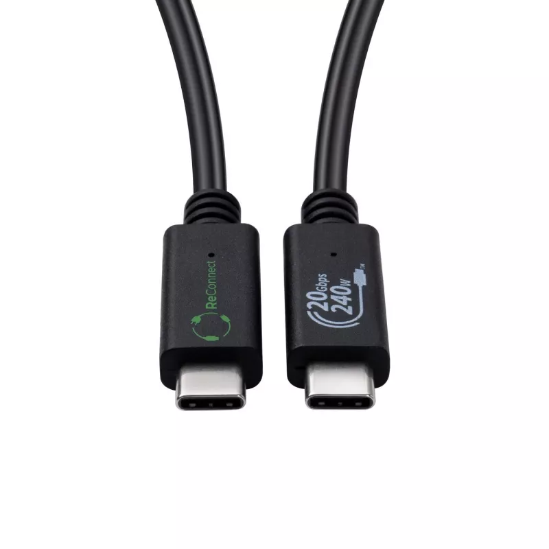 MicroConnect ECO-USB3.2CC1.5 USB kabelis USB 3.2 Gen 2x2 1.5 m USB-C Melns