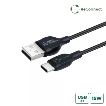 Microconnect ECO-USB3.1CCHAR05B USB kabelis USB 2.0 0.5 m USB A USB C Melns