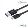 Microconnect ECO-USB3.1CA2 USB-C kabelis 2 m, melns, USB 3.2 Gen 1 (10 Gbps)