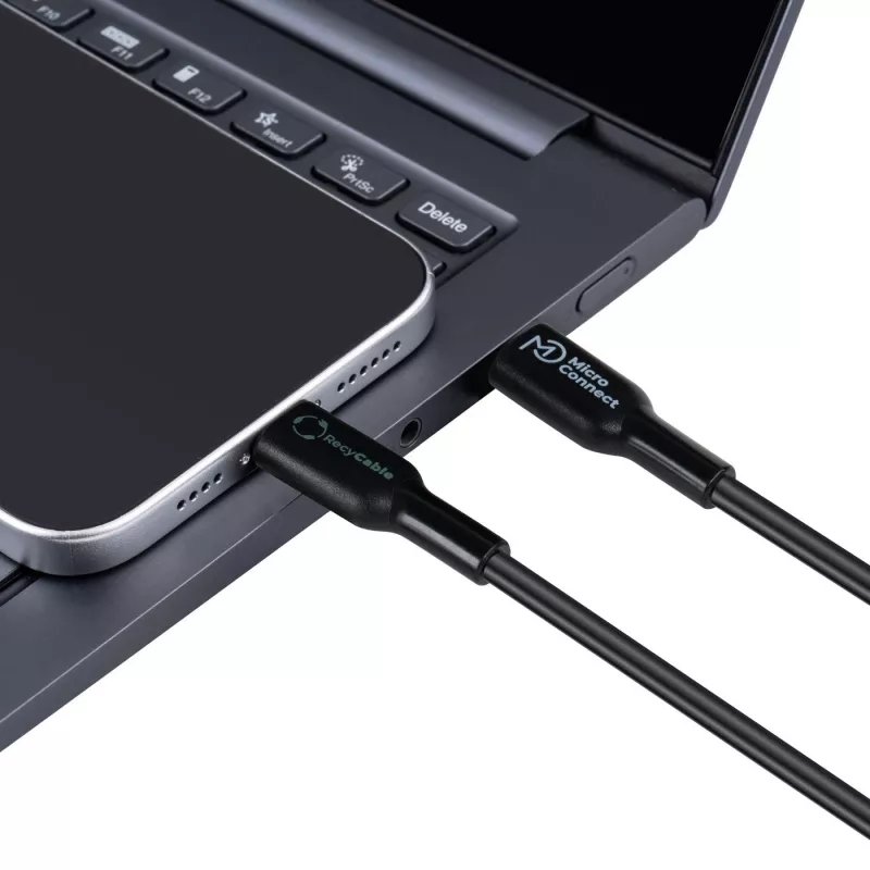 Microconnect ECO-USB3.1CL2 Lightning kabelis 2m Melns USB-C