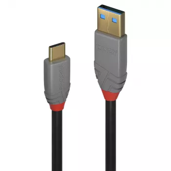 Lindy 3m USB 3.2 Type A uz C kabelis 5A PD Melns