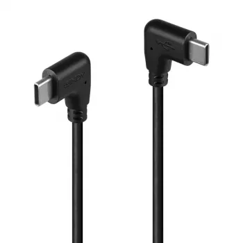 Lindy 1 m USB 2.0 taisnleņķa USB-C uz taisnleņķa USB-C kabelis