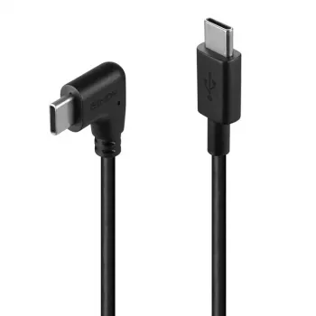 Lindy 1m USB 2.0 taisns USB-C uz taisnleņķa USB-C kabelis