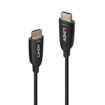 Lindy 100m Hibrīda optiskā HDMI 8K60 kabelis 48 Gbit/s Melns