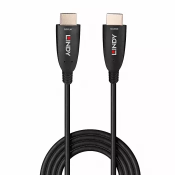 Lindy 100m Hibrīda optiskā HDMI 8K60 kabelis 48 Gbit/s Melns