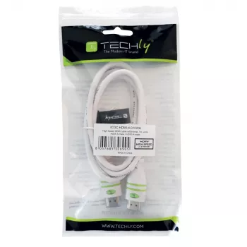 Techly 3m High Speed HDMI kabelis ar Ethernet A/A M/M Balts ICOC HDMI-4-030WH