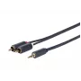 Vivolink PROMJRCA3 audio kabelis 3 m 3.5mm - 2 x RCA melns