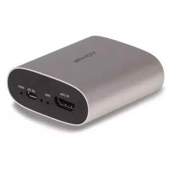 HDMI ARC audio izvilkējs Lindy 38363, Micro-USB 500 mA 5 V
