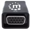 Manhattan HDMI uz VGA pārveidotājs (ar Audio), 1080p, Vīrietis uz Sievieti, Mikro-USB barošanas ieeja, Melns, Trīs gadu garantija