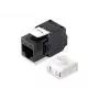 Equip Cat.6A Neekranēts Keystone Jack Bezinstrumentu, RJ-45, LSA, Melns