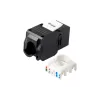 Equip Cat.6A Neekranēts Keystone Jack Bezinstrumentu, RJ-45, LSA, Melns