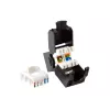 Equip Cat.6A Neekranēts Keystone Jack Bezinstrumentu, RJ-45, LSA, Melns