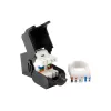 Equip Cat.6A Neekranēts Keystone Jack Bezinstrumentu, RJ-45, LSA, Melns