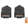 HDMI kabelis ar Ethernet Manhattan HDMM1MP 1m Vīrietis-Vīrietis Melns