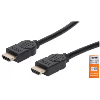 HDMI kabelis vīrietis-vīrietis Manhattan HDMM2MP 1,8m melns
