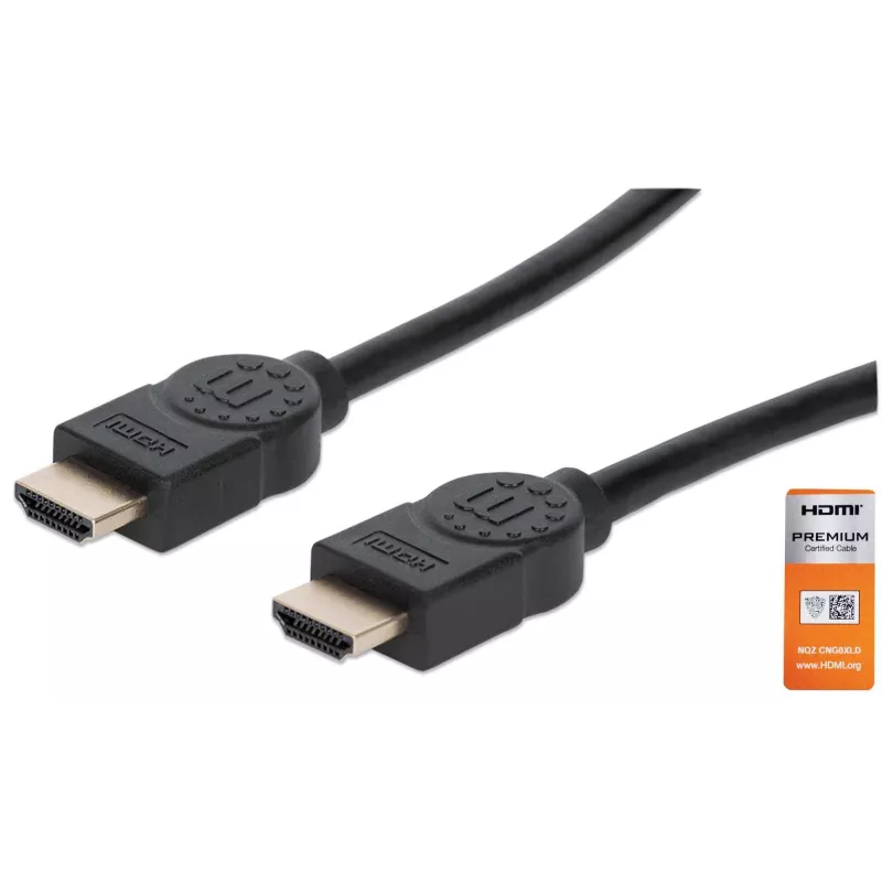 HDMI kabelis vīrietis-vīrietis Manhattan HDMM2MP 1,8m melns