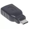 Manhattan USB-C uz USB-A adapteris, vīrietis uz sievieti, 5 Gbps (USB 3.2 Gen1 / USB 3.0), SuperSpeed USB, melns, mūža garantija