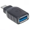 Manhattan USB-C uz USB-A adapteris, vīrietis uz sievieti, 5 Gbps (USB 3.2 Gen1 / USB 3.0), SuperSpeed USB, melns, mūža garantija