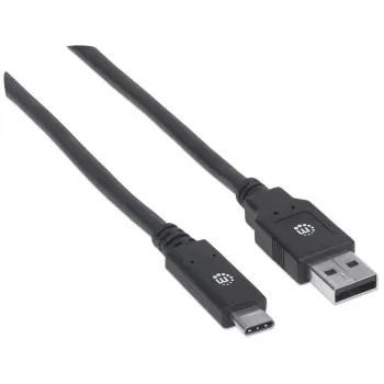 USB-C uz USB-A kabelis Manhattan 354974 2m vīrietis-vīrietis