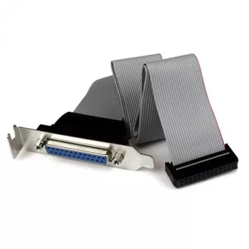 StarTech.com PLATE25F16LP – Paralēlā porta adapteris ar zema profila kronšteinu, DB25 (siev.) uz IDC26, 0,4 m